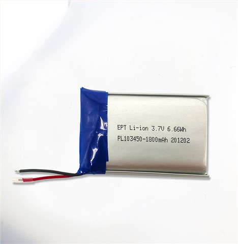 3.7V 103450 1800mAh 头灯聚合物锂电池