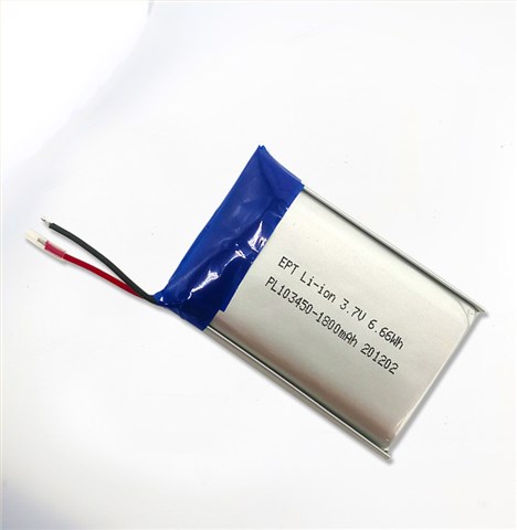 3.7V 103450 1800mAh 头灯聚合物锂电池