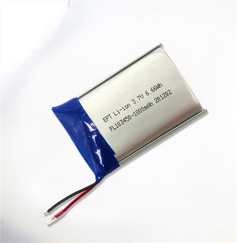 3.7V 103450 1800mAh 头灯聚合物锂电池